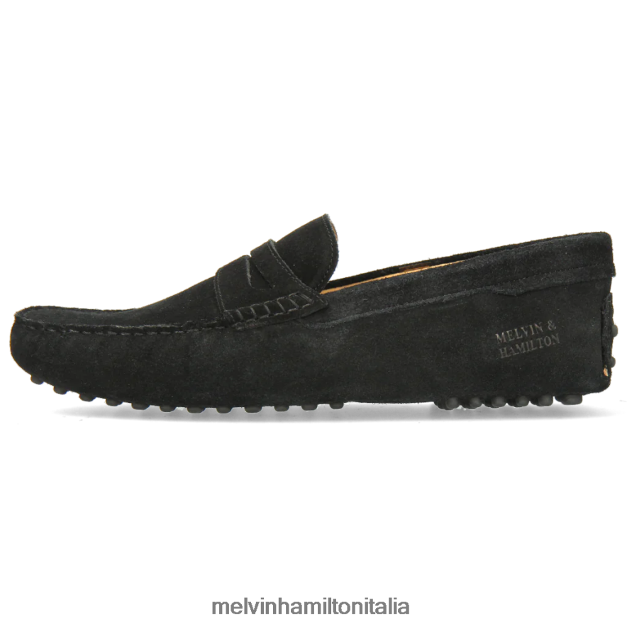 esso Melvin & Hamilton uomini Nelson 2 nero mocassini L80P2P308