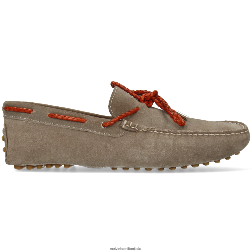 esso Melvin & Hamilton uomini Nelson 3 grigio mocassini L80P2P311
