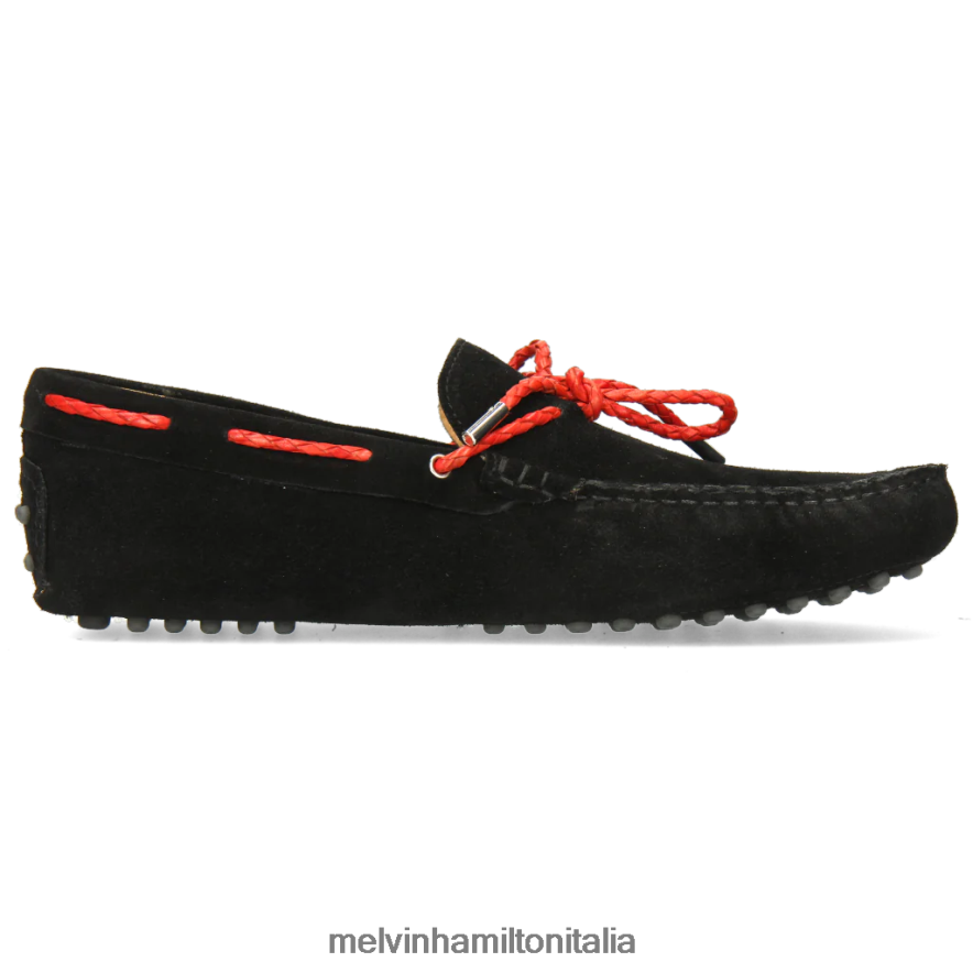 esso Melvin & Hamilton uomini Nelson 3 nero mocassini L80P2P321