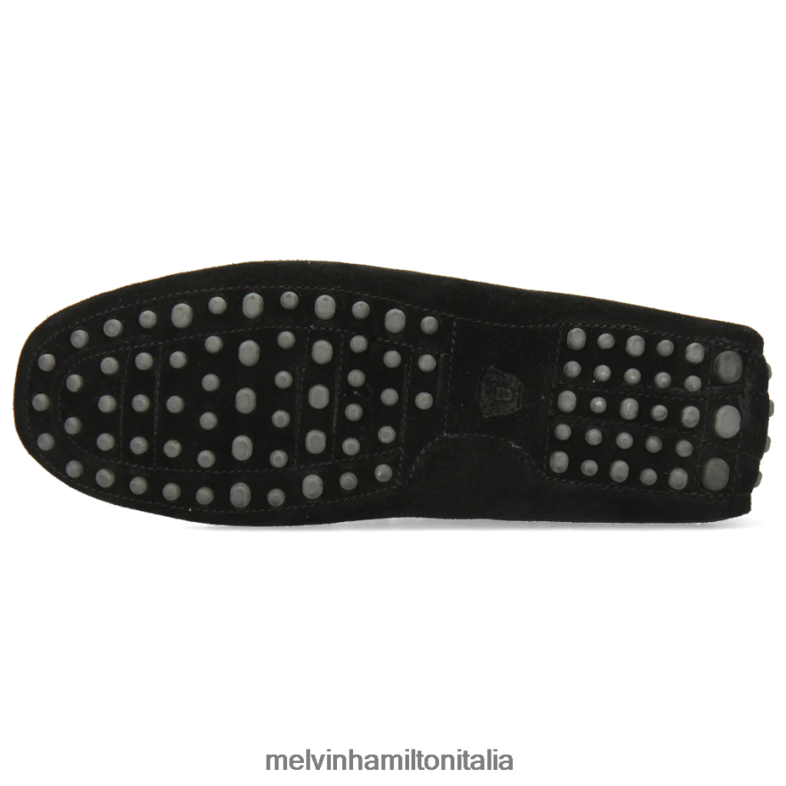 esso Melvin & Hamilton uomini Nelson 3 nero mocassini L80P2P321