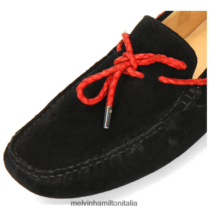 esso Melvin & Hamilton uomini Nelson 3 nero mocassini L80P2P321