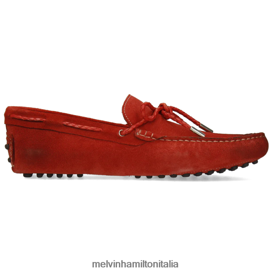 esso Melvin & Hamilton uomini Nelson 3 rosso mocassini L80P2P304