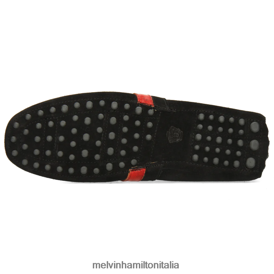 esso Melvin & Hamilton uomini Nelson 6 nero mocassini L80P2P313