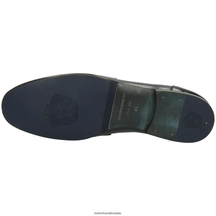 esso Melvin & Hamilton uomini clivi 16 blu mocassini L80P2P254