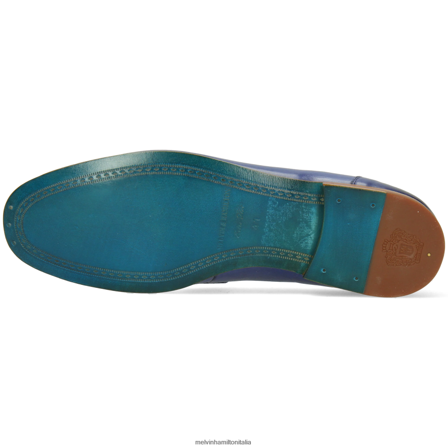 esso Melvin & Hamilton uomini clivi 16 blu mocassini L80P2P257