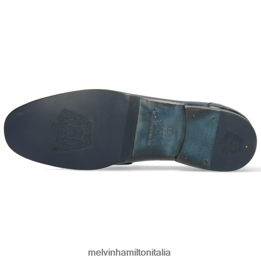 esso Melvin & Hamilton uomini clivi 16 blu mocassini L80P2P279