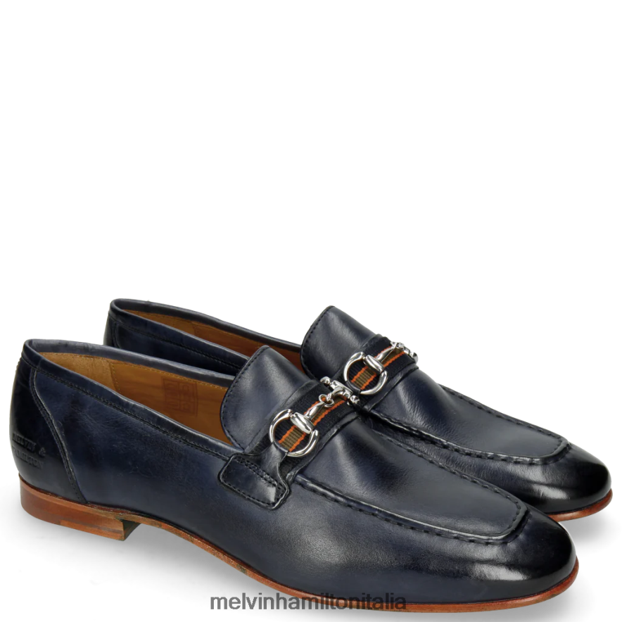 esso Melvin & Hamilton uomini clivi 16 blu mocassini L80P2P303