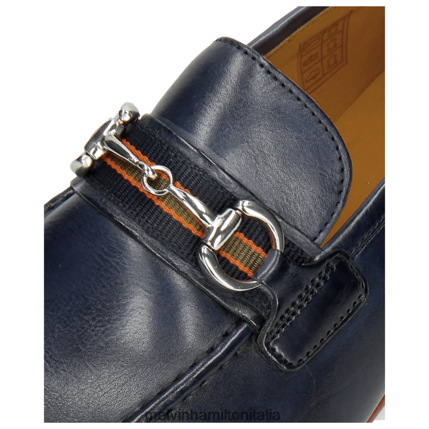 esso Melvin & Hamilton uomini clivi 16 blu mocassini L80P2P303