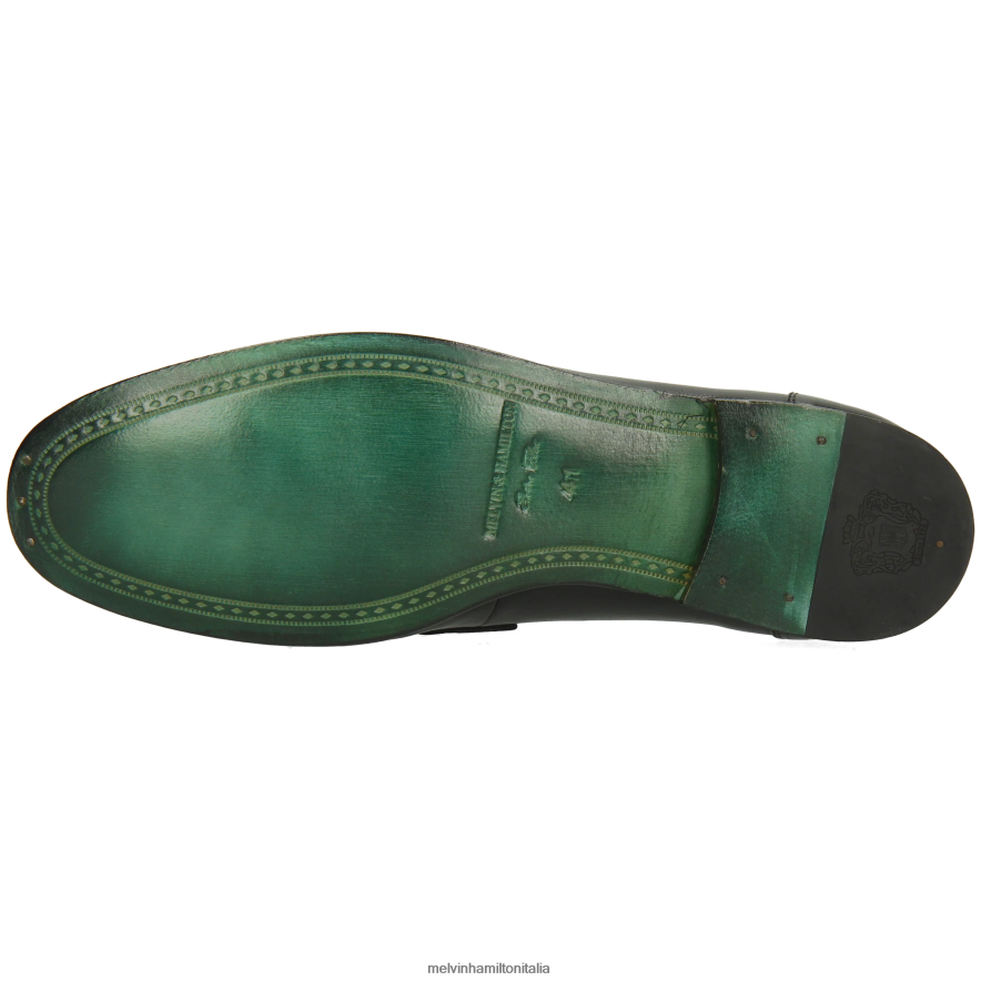 esso Melvin & Hamilton uomini clivi 16 nero mocassini L80P2P235