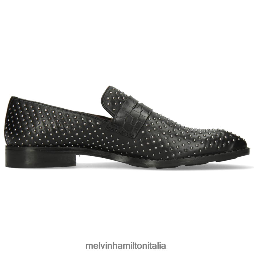 esso Melvin & Hamilton uomini gastone 5 nero mocassini L80P2P302