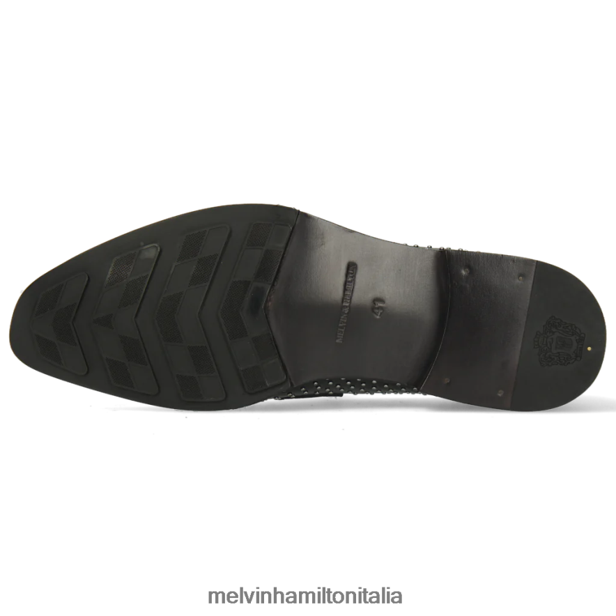 esso Melvin & Hamilton uomini gastone 5 nero mocassini L80P2P302