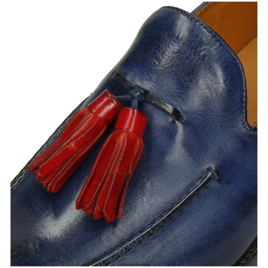 esso Melvin & Hamilton uomini leonardo 1 blu mocassini L80P2P296