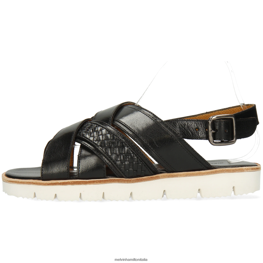 esso Melvin & Hamilton uomini Sam 46 nero sandali L80P2P769