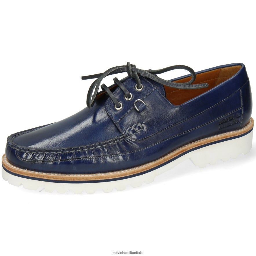 esso Melvin & Hamilton uomini spolverare 6 blu scarpe da barca L80P2P708