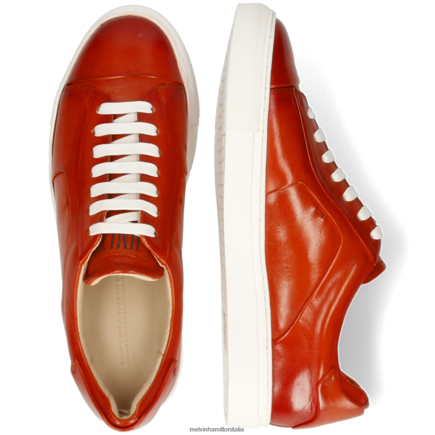 esso Melvin & Hamilton uomini Harvey 107 arancia scarpe da ginnastica L80P2P577