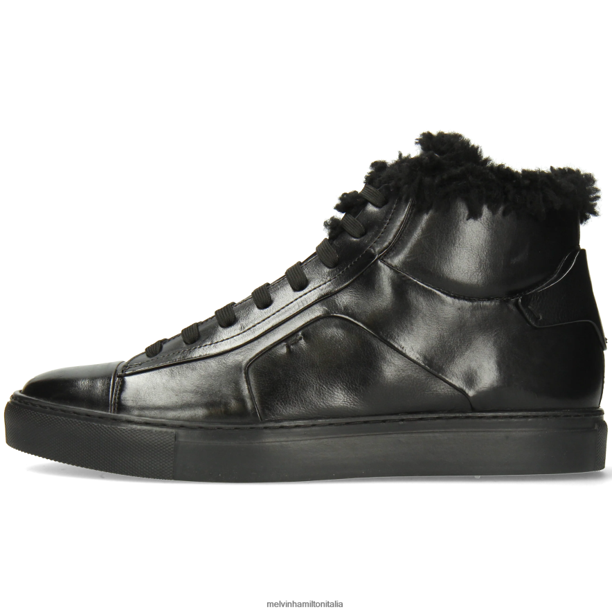 esso Melvin & Hamilton uomini Harvey 108 nero scarpe da ginnastica L80P2P576
