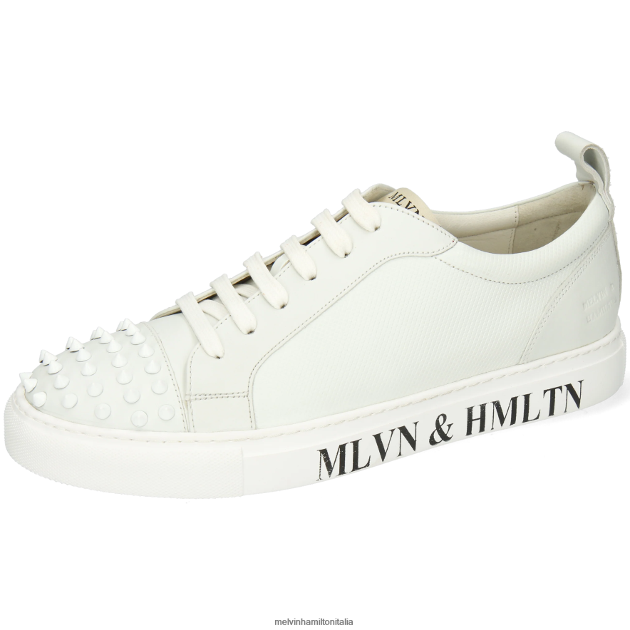 esso Melvin & Hamilton uomini Harvey 12 bianco scarpe da ginnastica L80P2P647