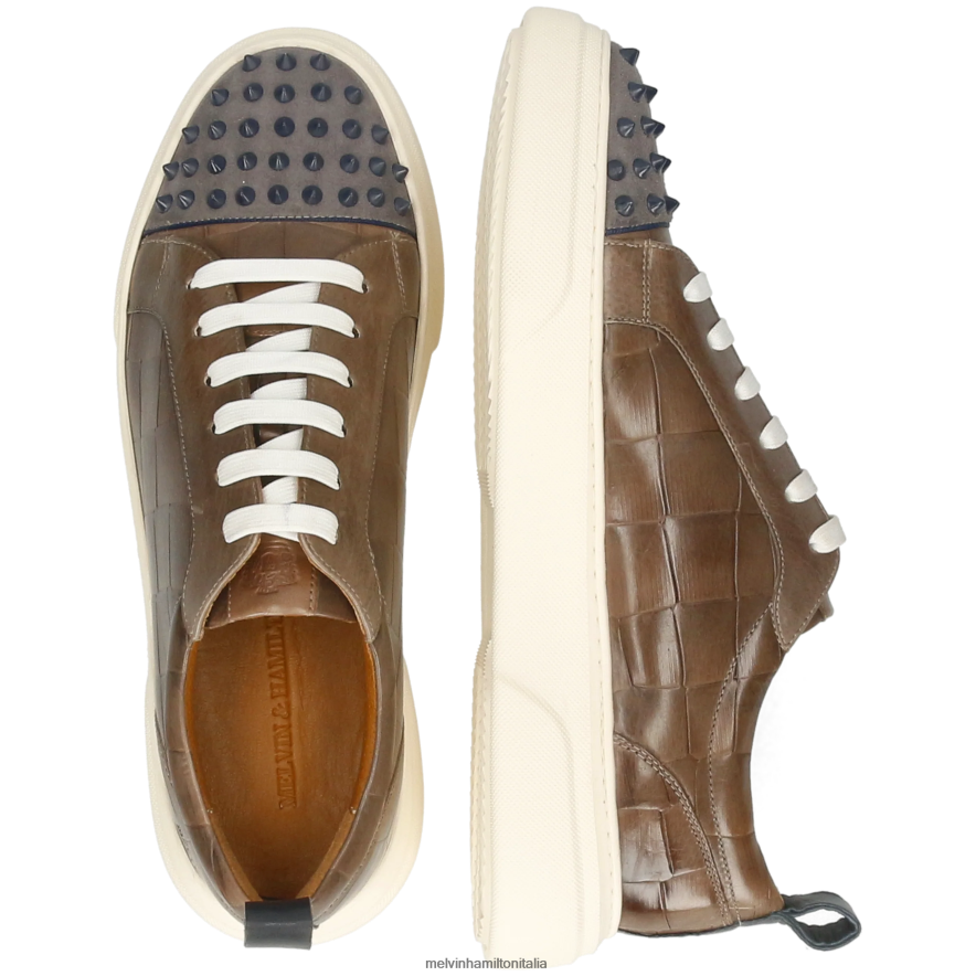 esso Melvin & Hamilton uomini Harvey 12 grigio scarpe da ginnastica L80P2P581