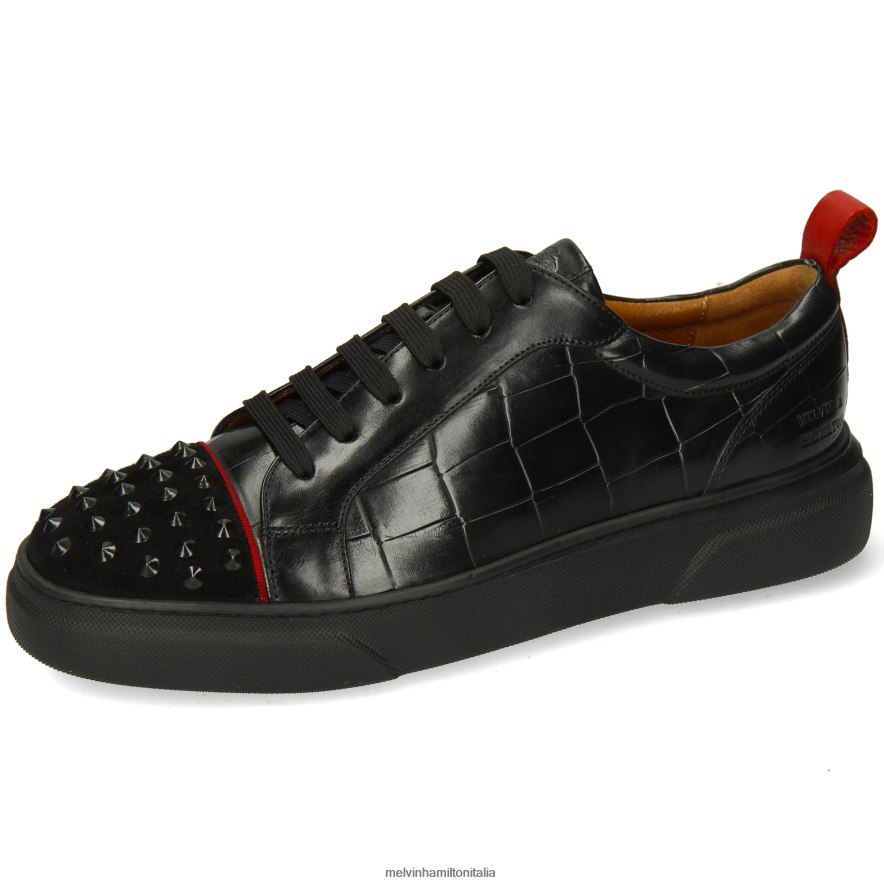 esso Melvin & Hamilton uomini Harvey 12 nero scarpe da ginnastica L80P2P572