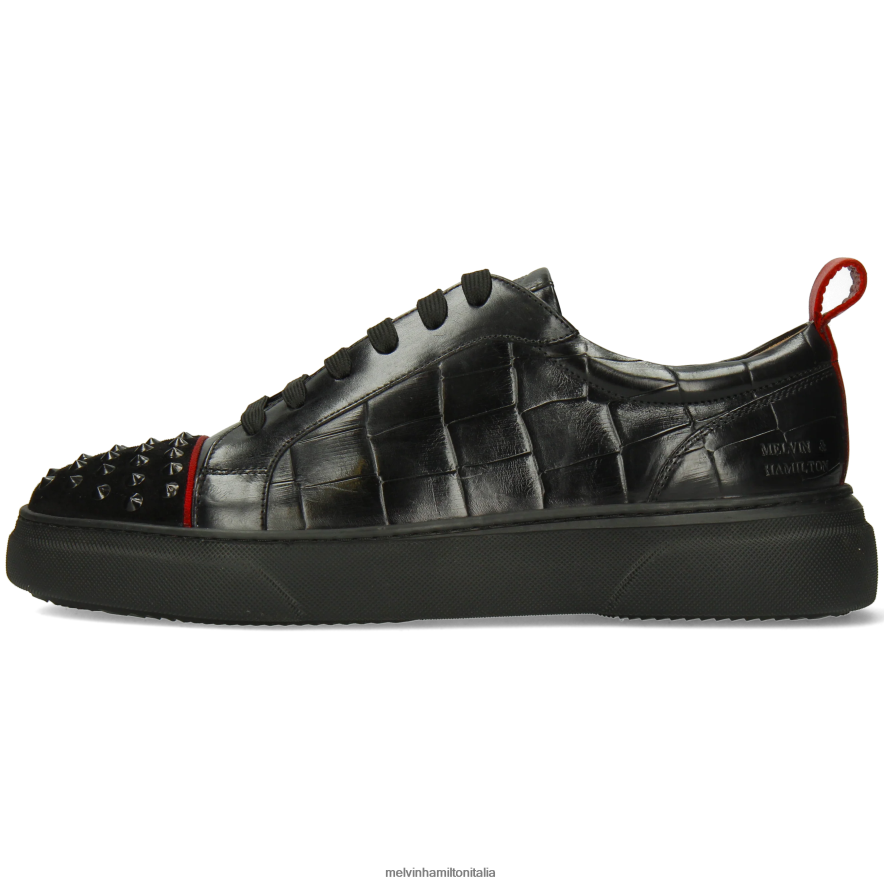 esso Melvin & Hamilton uomini Harvey 12 nero scarpe da ginnastica L80P2P572