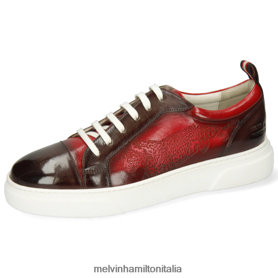 esso Melvin & Hamilton uomini Harvey 12 rosso scarpe da ginnastica L80P2P656