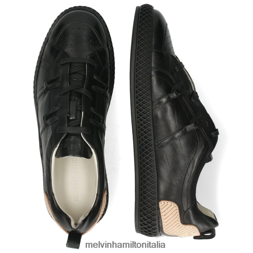 esso Melvin & Hamilton uomini Harvey 31 nero scarpe da ginnastica L80P2P701