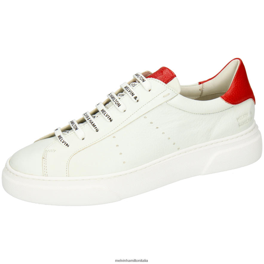 esso Melvin & Hamilton uomini Harvey 39 bianco scarpe da ginnastica L80P2P657