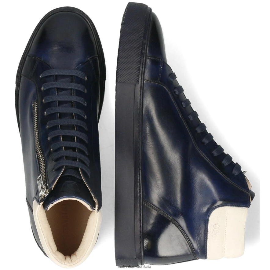esso Melvin & Hamilton uomini Harvey 40 blu scarpe da ginnastica L80P2P669