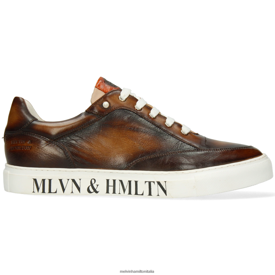 esso Melvin & Hamilton uomini Harvey 49 marrone scarpe da ginnastica L80P2P658