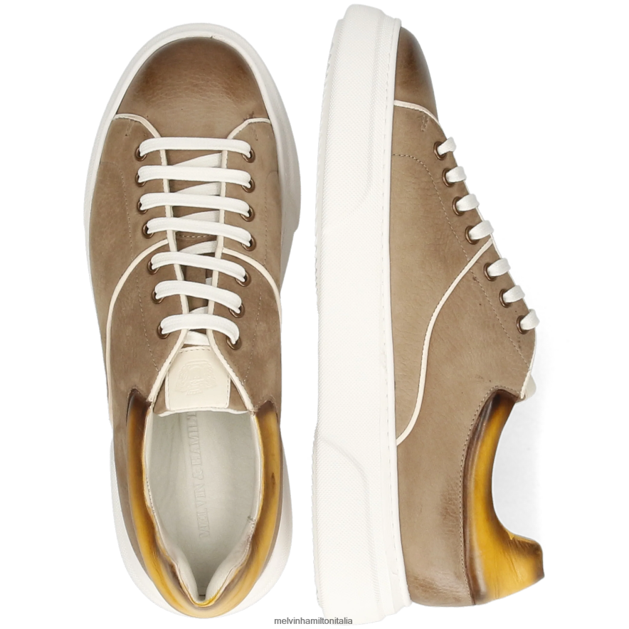 esso Melvin & Hamilton uomini Harvey 52 marrone scarpe da ginnastica L80P2P685