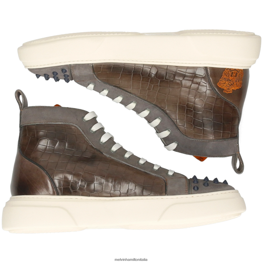 esso Melvin & Hamilton uomini Harvey 95 grigio scarpe da ginnastica L80P2P578