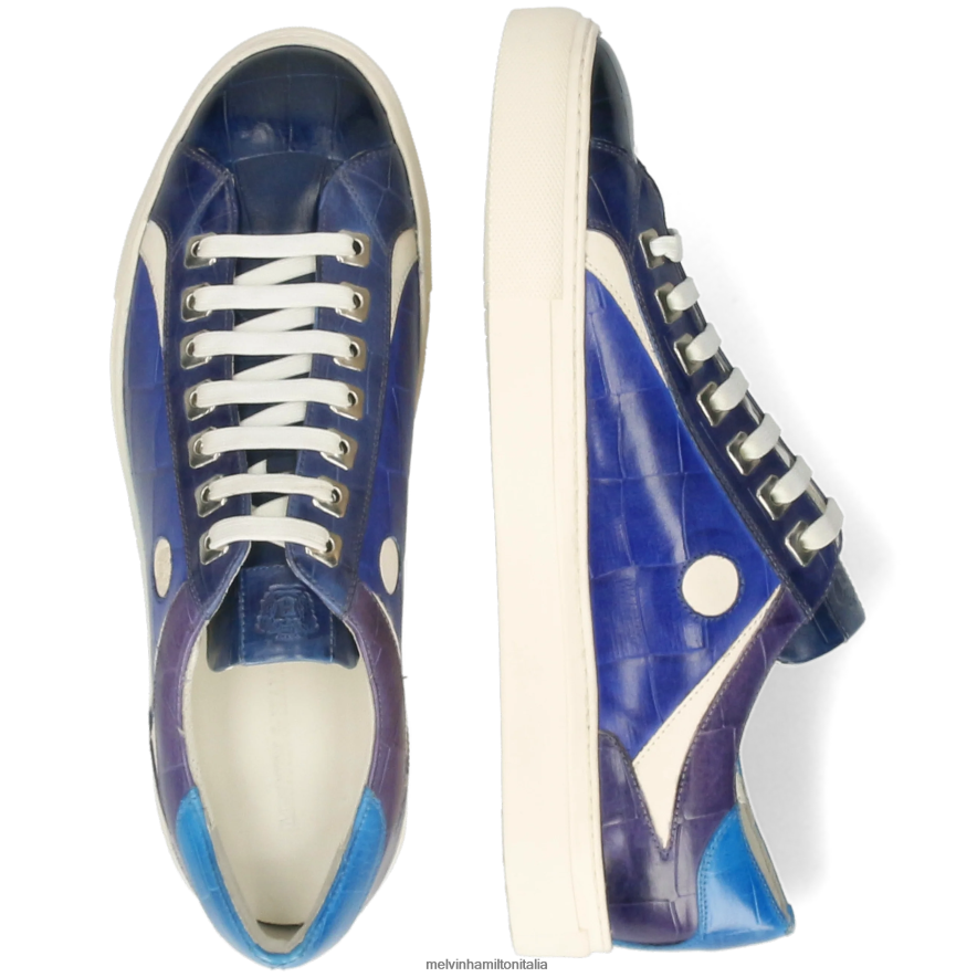 esso Melvin & Hamilton uomini Harvey 9 blu scarpe da ginnastica L80P2P597