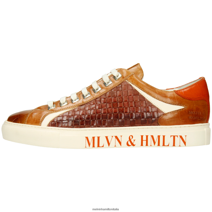esso Melvin & Hamilton uomini Harvey 9 marrone scarpe da ginnastica L80P2P611