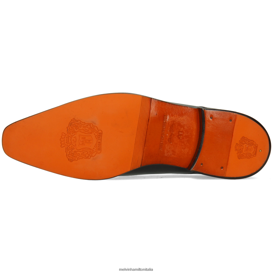 esso Melvin & Hamilton uomini Lewis 52 nero scarpe da monaco L80P2P341