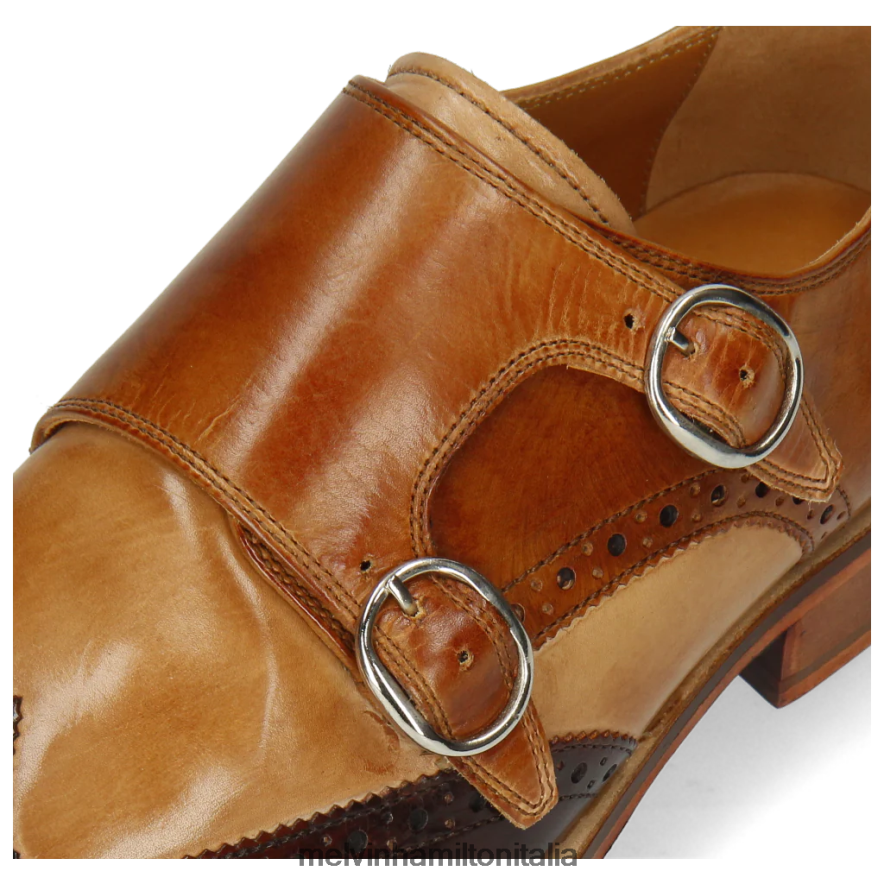 esso Melvin & Hamilton uomini Patrizio 24 marrone scarpe da monaco L80P2P350