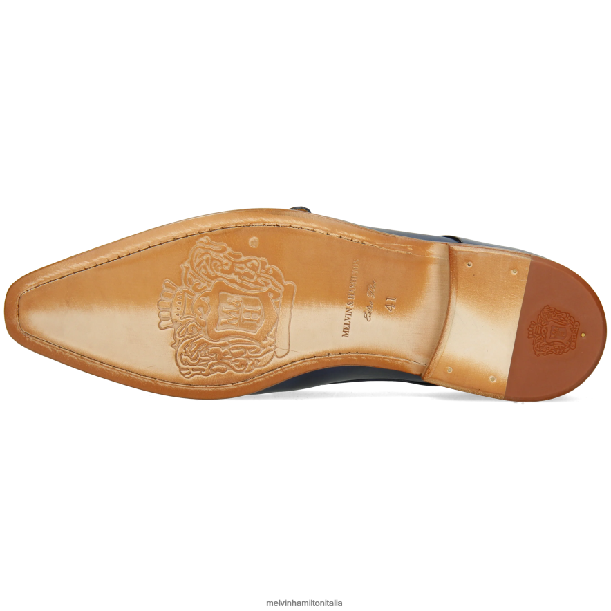 esso Melvin & Hamilton uomini lancia 1 blu scarpe da monaco L80P2P326