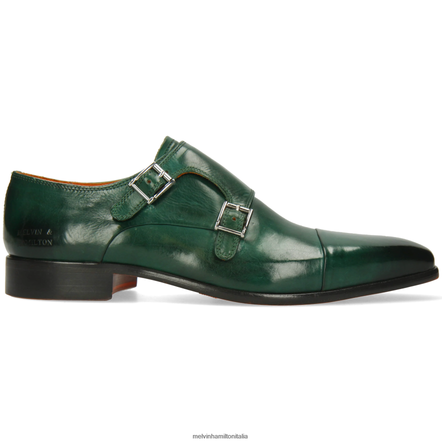 esso Melvin & Hamilton uomini lancia 1 verde scarpe da monaco L80P2P328