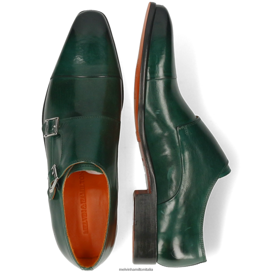 esso Melvin & Hamilton uomini lancia 1 verde scarpe da monaco L80P2P328