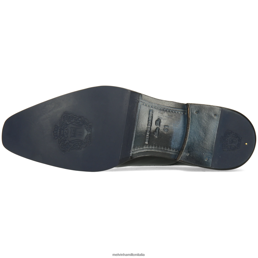 esso Melvin & Hamilton uomini Dylan 1 nero scarpe derby L80P2P448