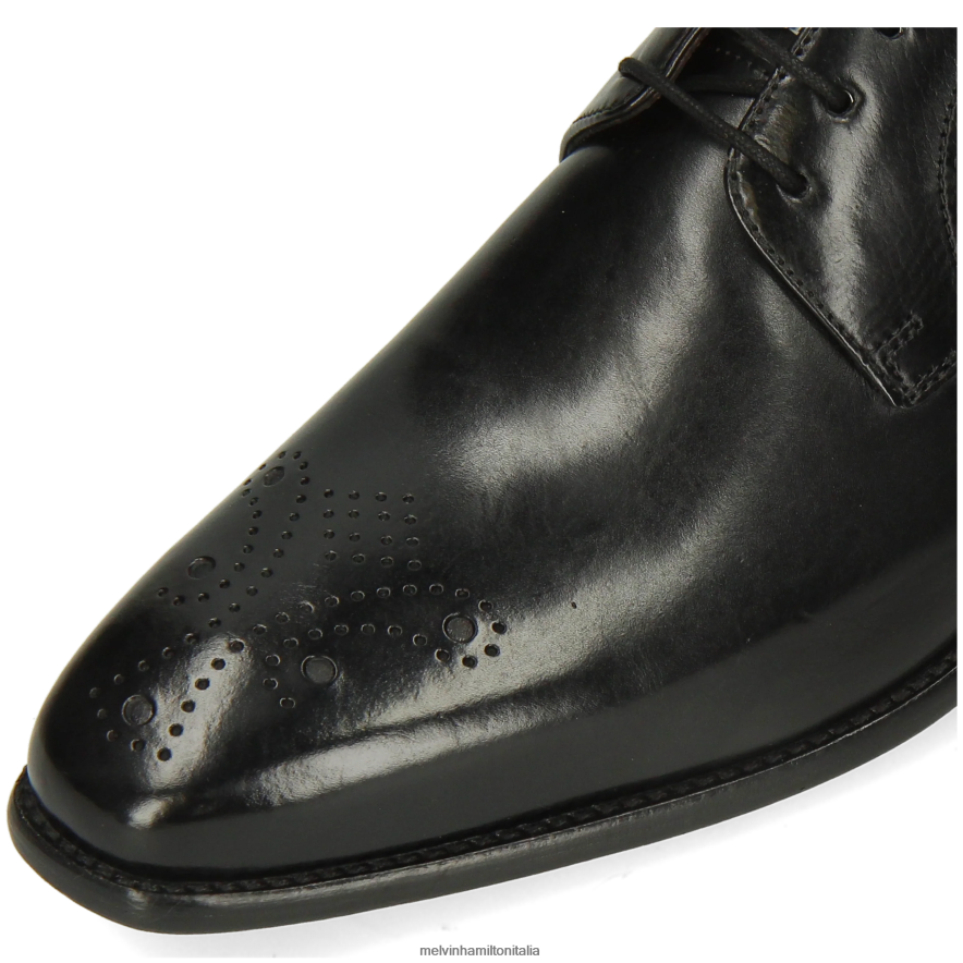 esso Melvin & Hamilton uomini Dylan 1 nero scarpe derby L80P2P458