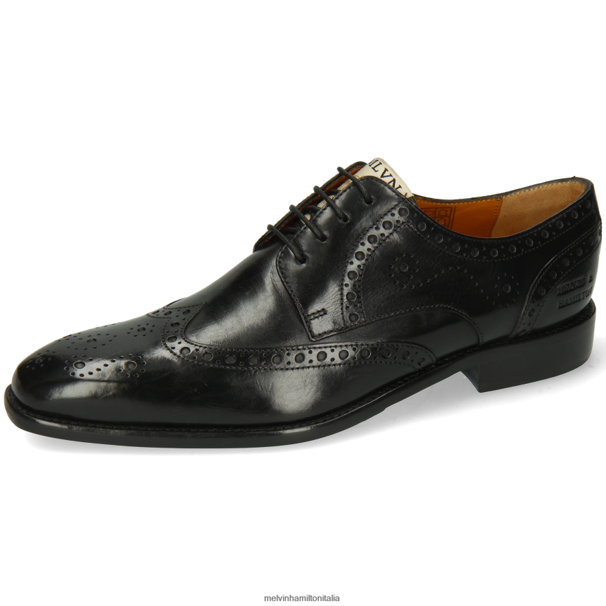 esso Melvin & Hamilton uomini Dylan 2 nero scarpe derby L80P2P437