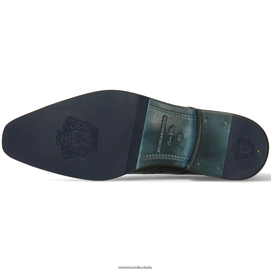 esso Melvin & Hamilton uomini Dylan 2 nero scarpe derby L80P2P437