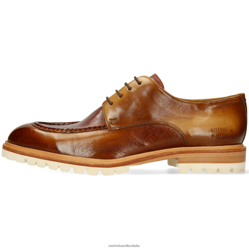 esso Melvin & Hamilton uomini Giorgio 2 marrone scarpe derby DLT2BB394