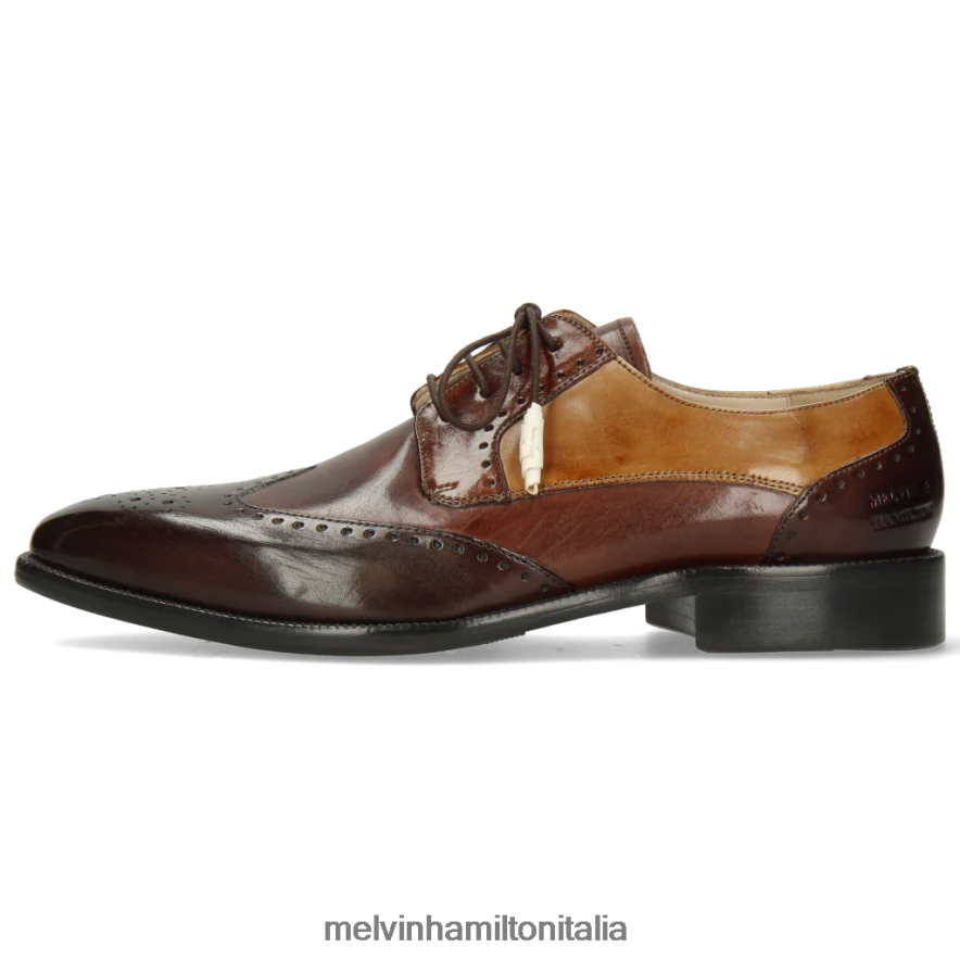 esso Melvin & Hamilton uomini Jeff 14 marrone scarpe derby L80P2P525