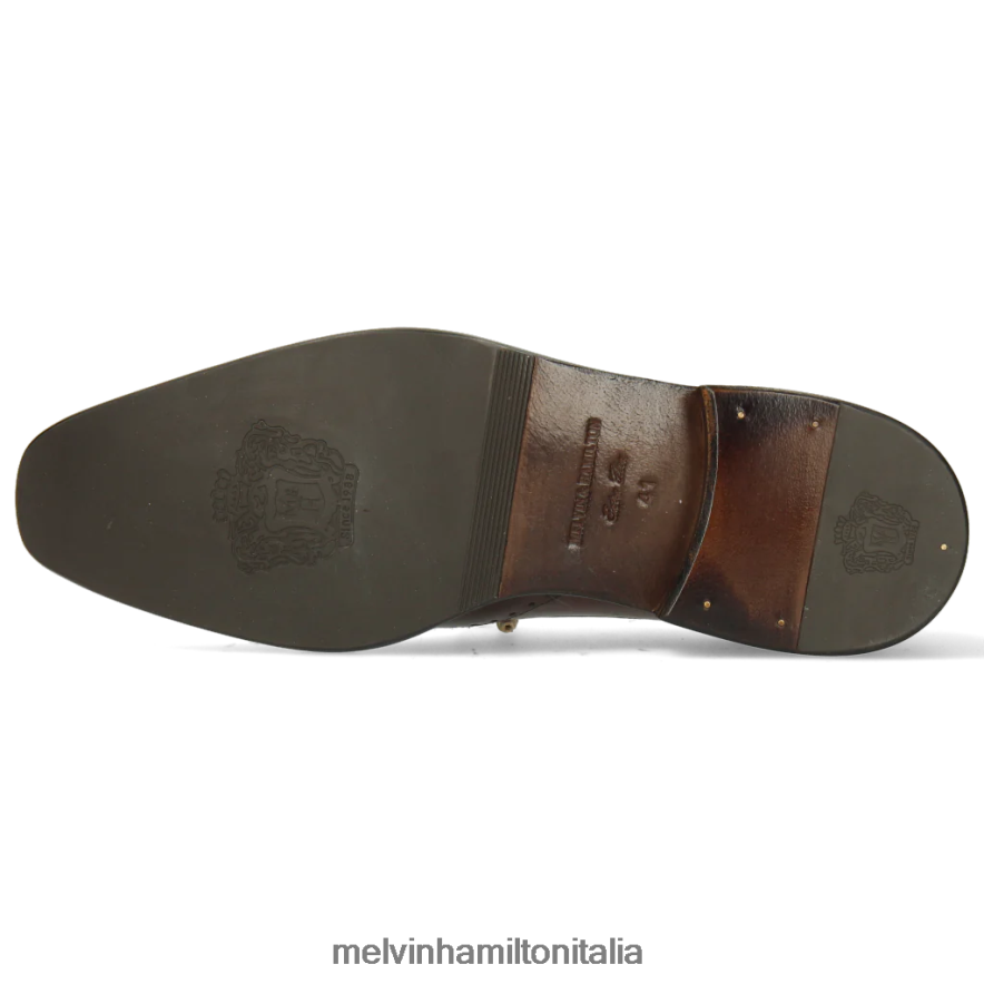 esso Melvin & Hamilton uomini Jeff 14 marrone scarpe derby L80P2P525