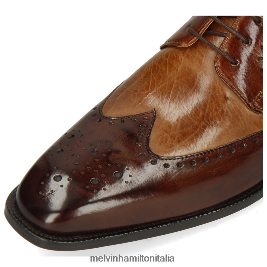 esso Melvin & Hamilton uomini Jeff 14 marrone scarpe derby L80P2P528