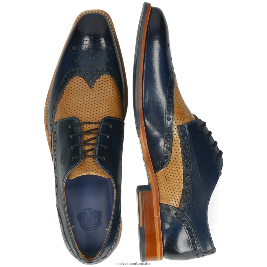 esso Melvin & Hamilton uomini Martino 15 blu scarpe derby L80P2P450