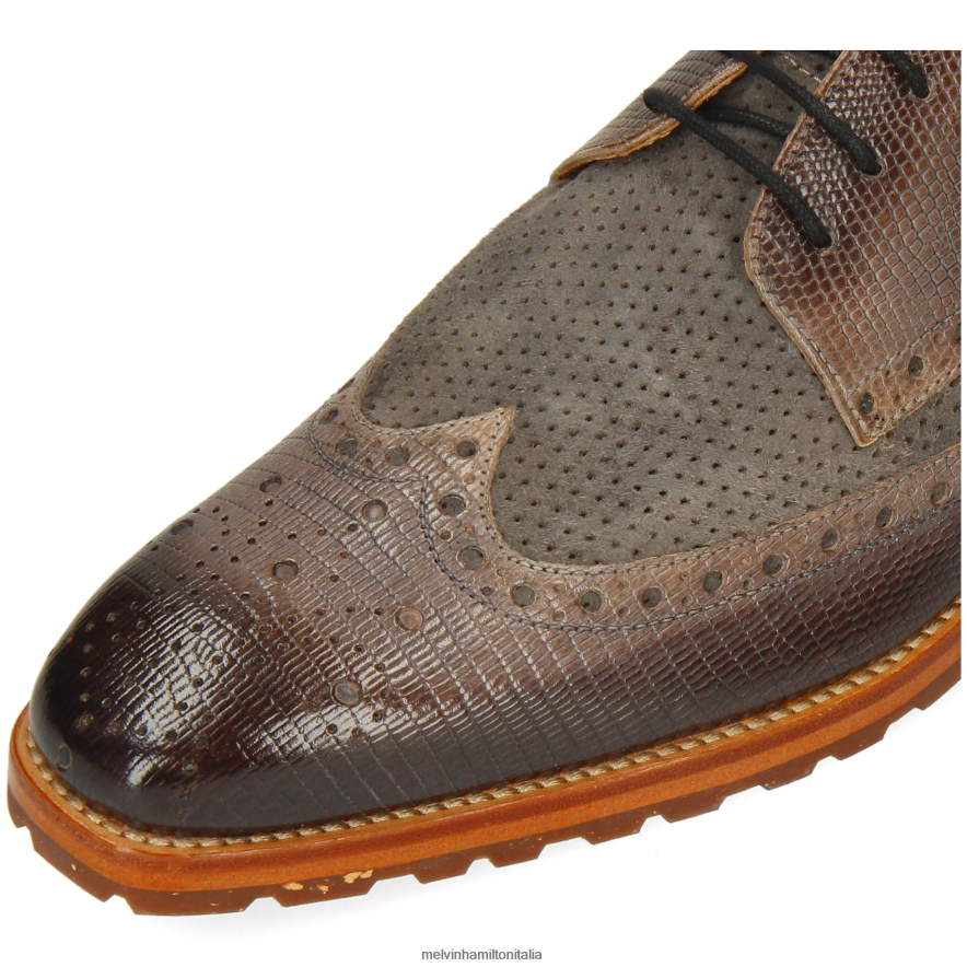 esso Melvin & Hamilton uomini Martino 15 grigio scarpe derby L80P2P372