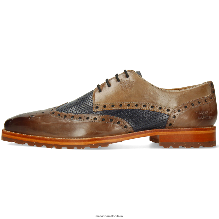 esso Melvin & Hamilton uomini Martino 15 grigio scarpe derby L80P2P470