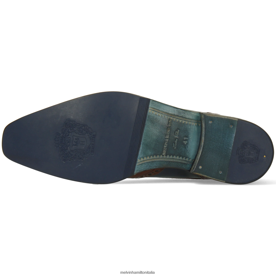 esso Melvin & Hamilton uomini Martino 15 marrone scarpe derby L80P2P476